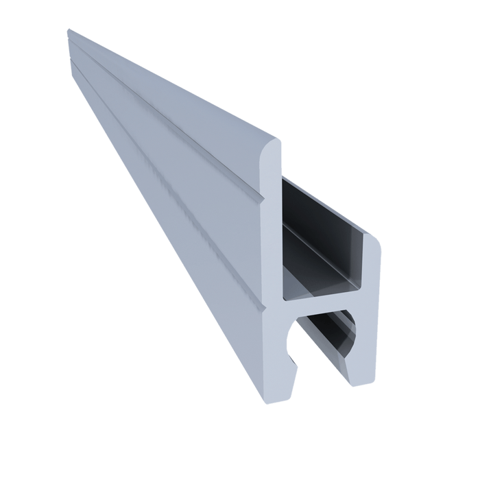 1/4-inch Aluminum Groove Extrusion for Water Resistant Seal, 10 Feet Length