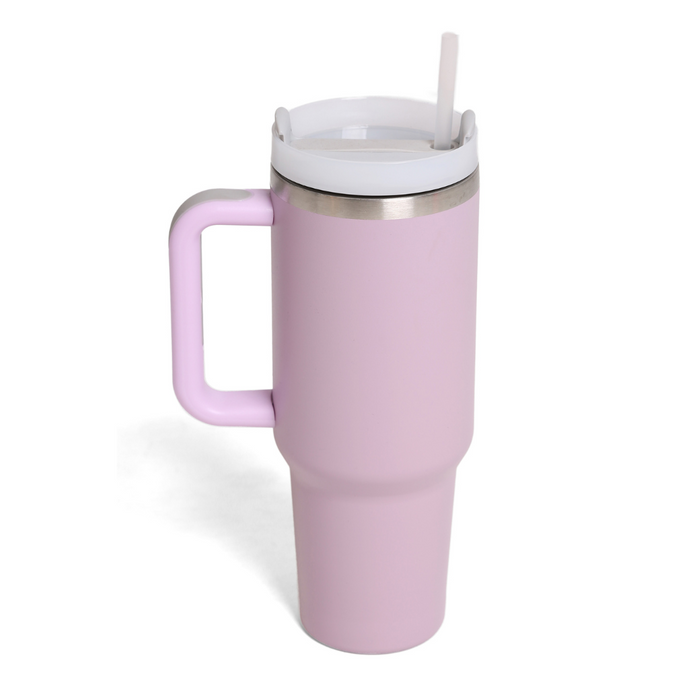 40 oz. Solid Lilac Tumbler with Straw