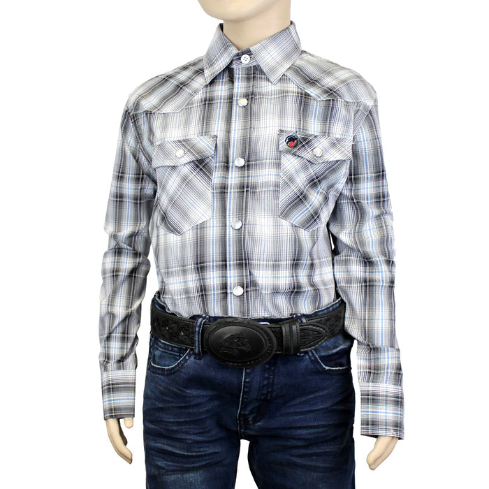 Bandoleros Kid's Western Cowboy Shirts - White & Black