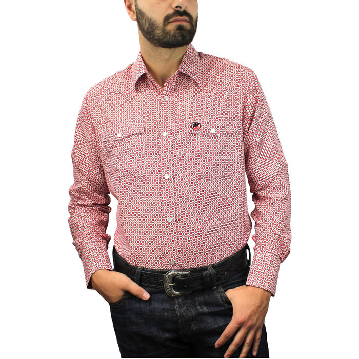 Bandoleros Western Cowboy Shirts - White & Red
