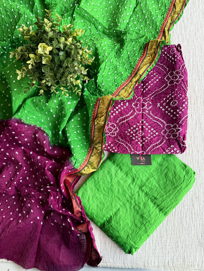 Bhandhej cotton salwar material