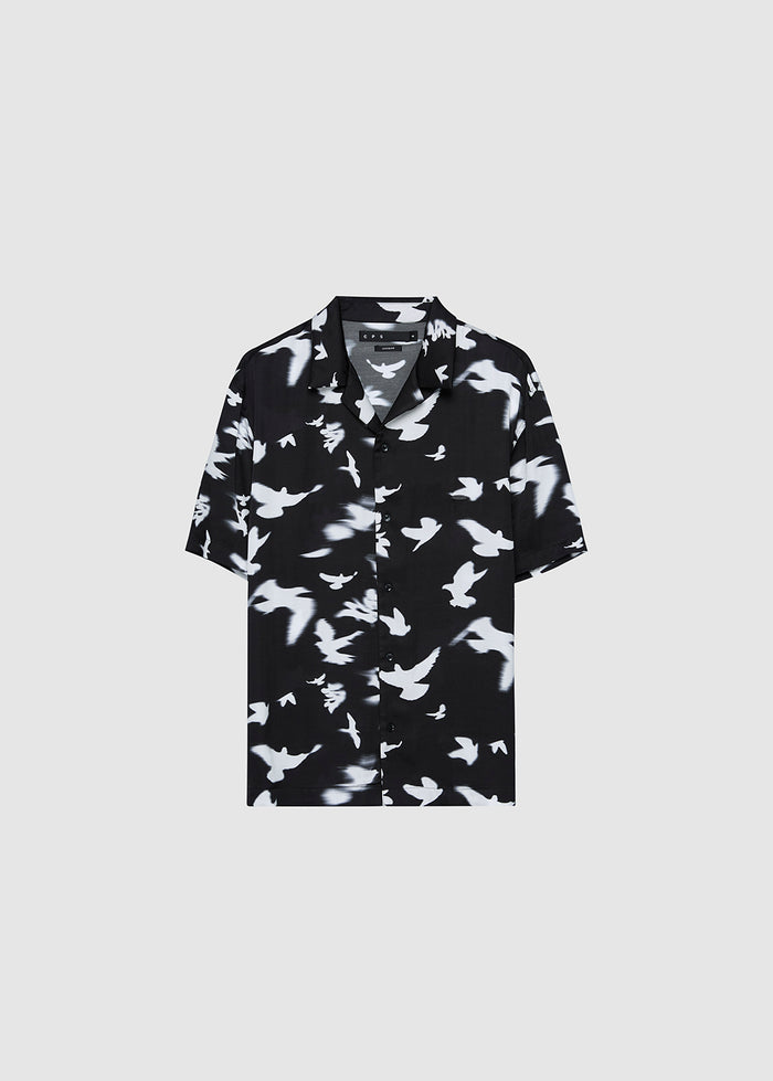 BIRD GRAPHIC PRINT SHIRT
