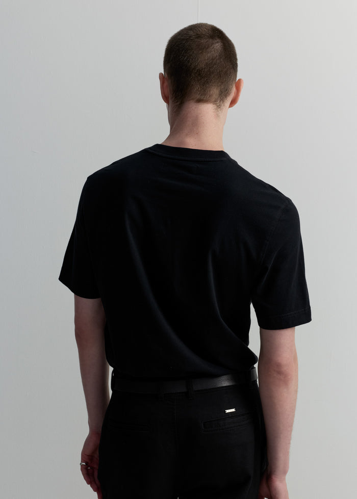BLACK SULFUR DYED WASHED TEE