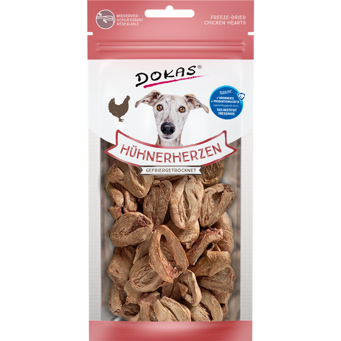 Dokas Hühnerherzen gefriergetrocknet