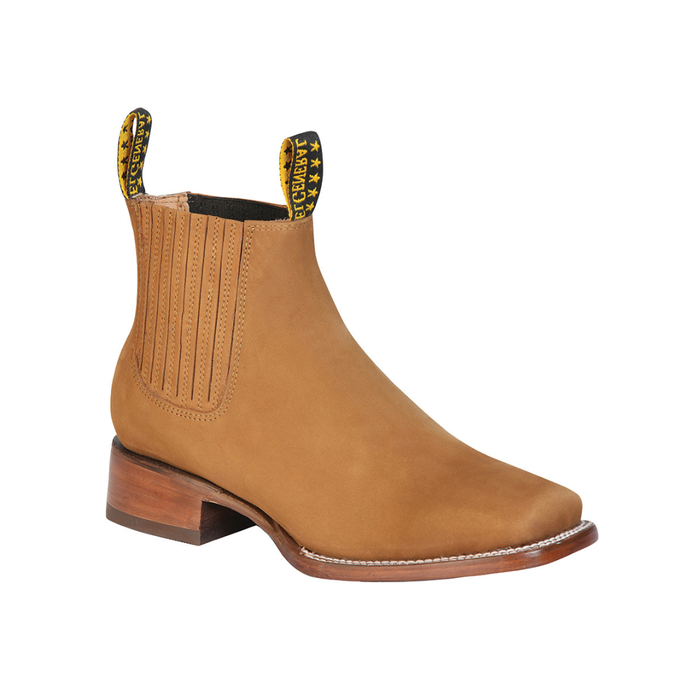 El General Square Toe Ankle Boot - Nubuck Old Gold