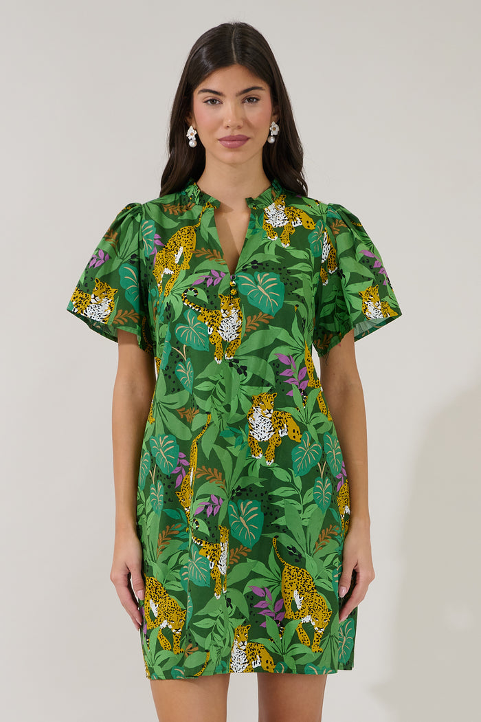 Ema Shift Mini Dress Tropical