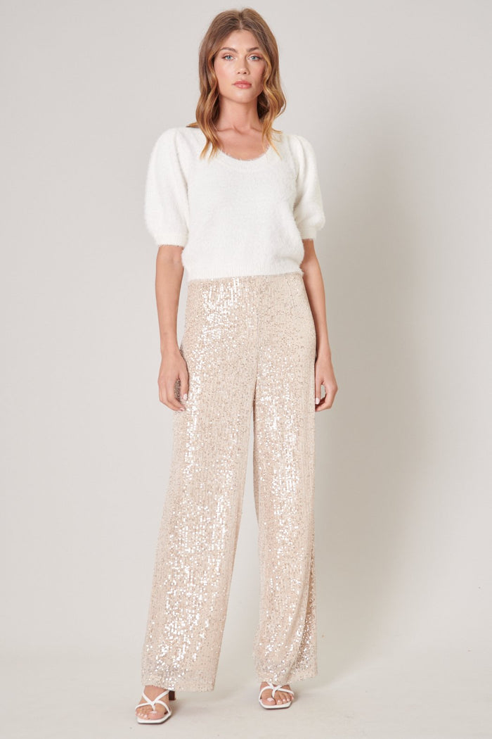 Friday Nights High Waisted Sequin Pants