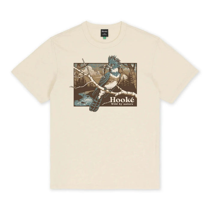 HOOKE KINGFISHER HEATHER OATMEAL MENS T-SHIRT