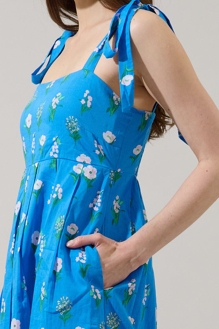 Jazleen Floral Gracia Pleated Mini Dress