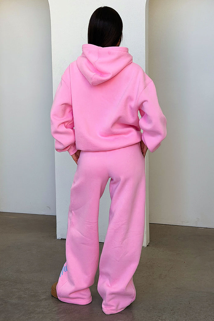 Kaile Wide Leg Sweatpants - Pink