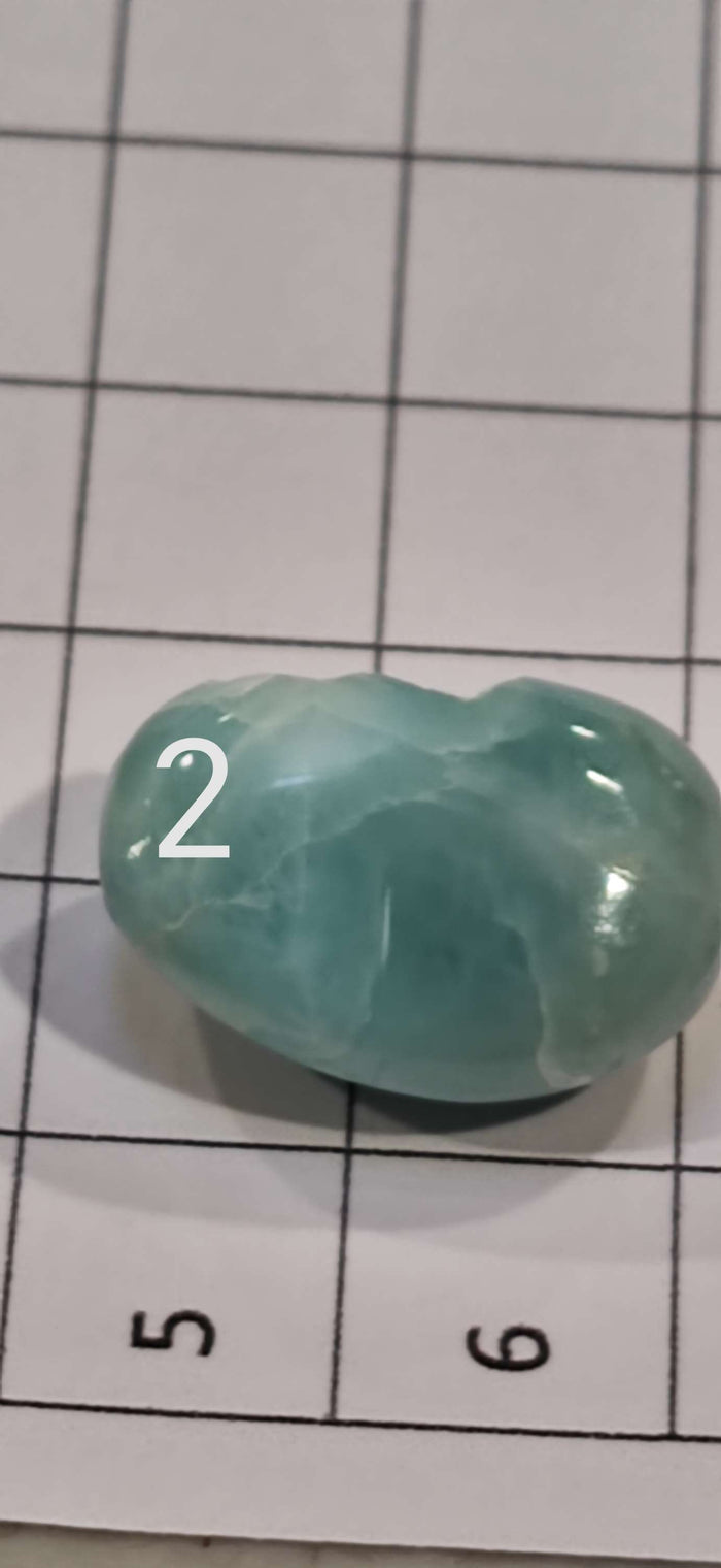 Earthstore® Larimar - POLISHED, Dolphin Stone, blue pectolite - A GRADE