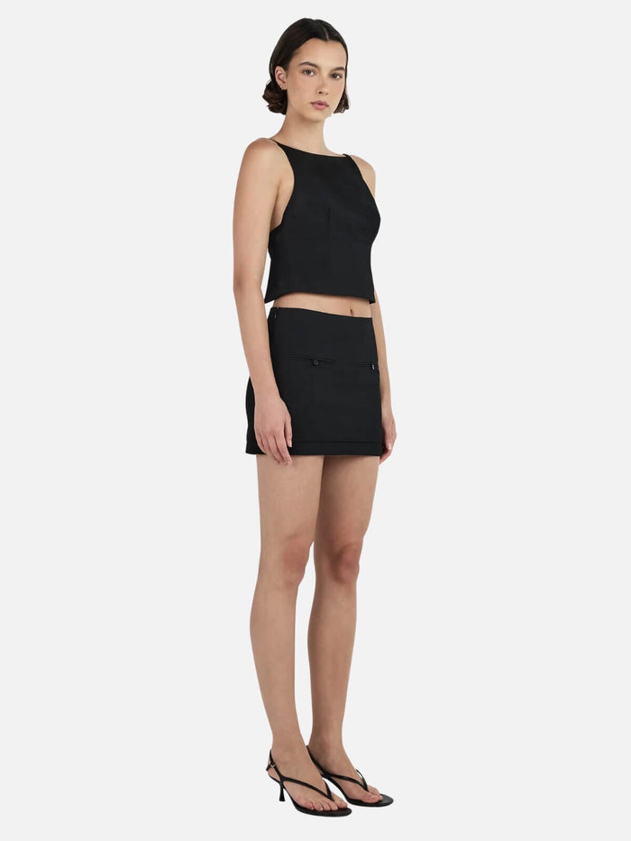 Leah Backless Top - Black Tops Ownley