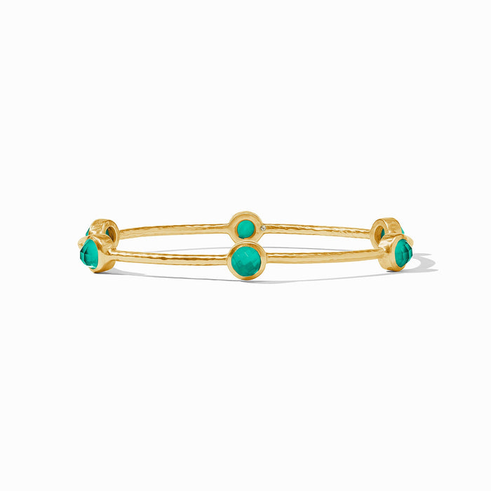 Milano Bangle Luxe Iridescent Emerald Green Gold