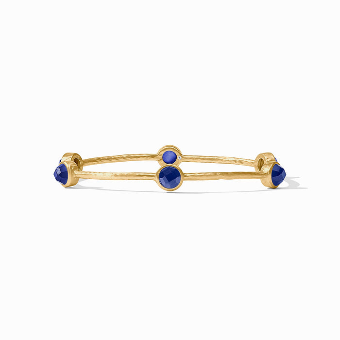 Milano Bangle Luxe Iridescent Sapphire Blue Gold
