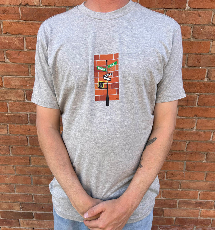 MOGULS IN MOCEAN DOWNTOWN GREY HEATHER T-SHIRT