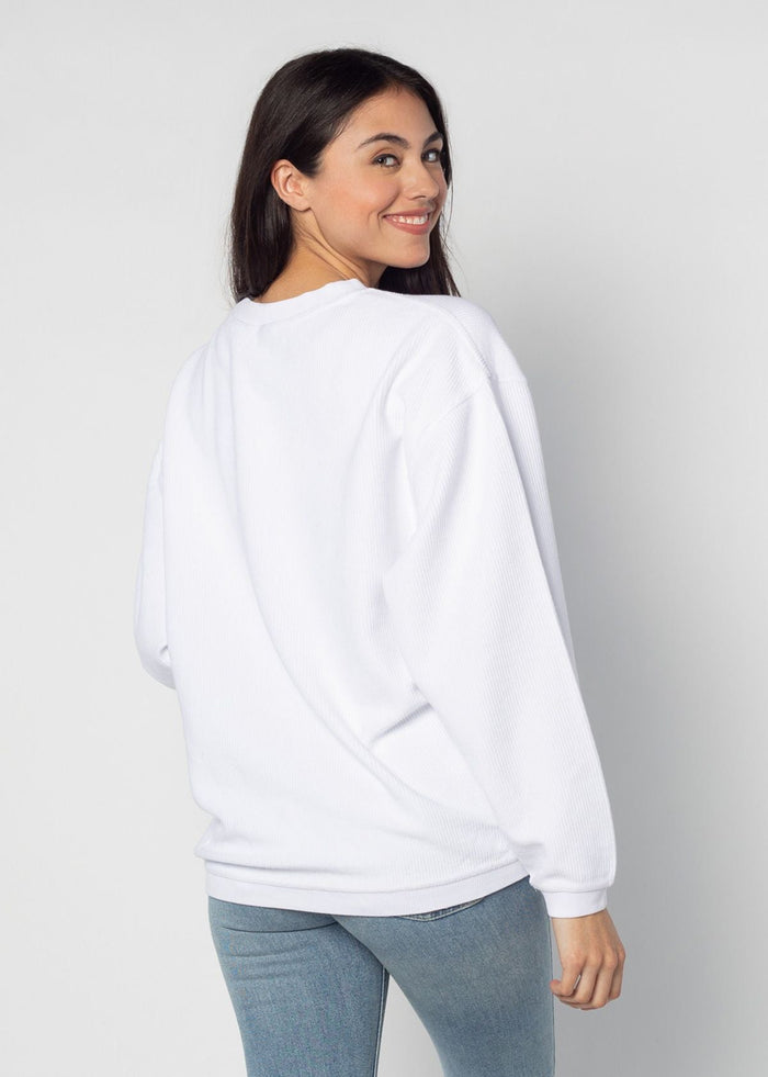 Oklahoma Sooners Women's Clubhouse Original Corded Crew in White