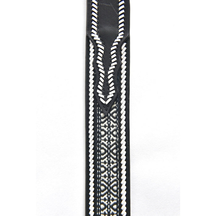 Platini Men's Leather Hand Stitched Belt- Black