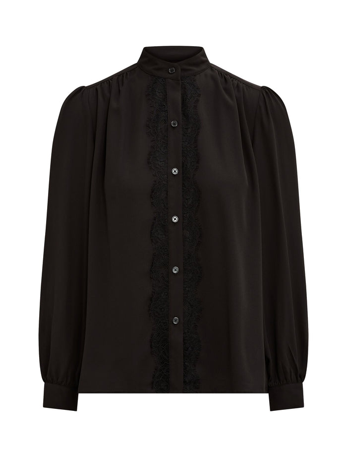 Poppy Lace Trim Blouse Forever New