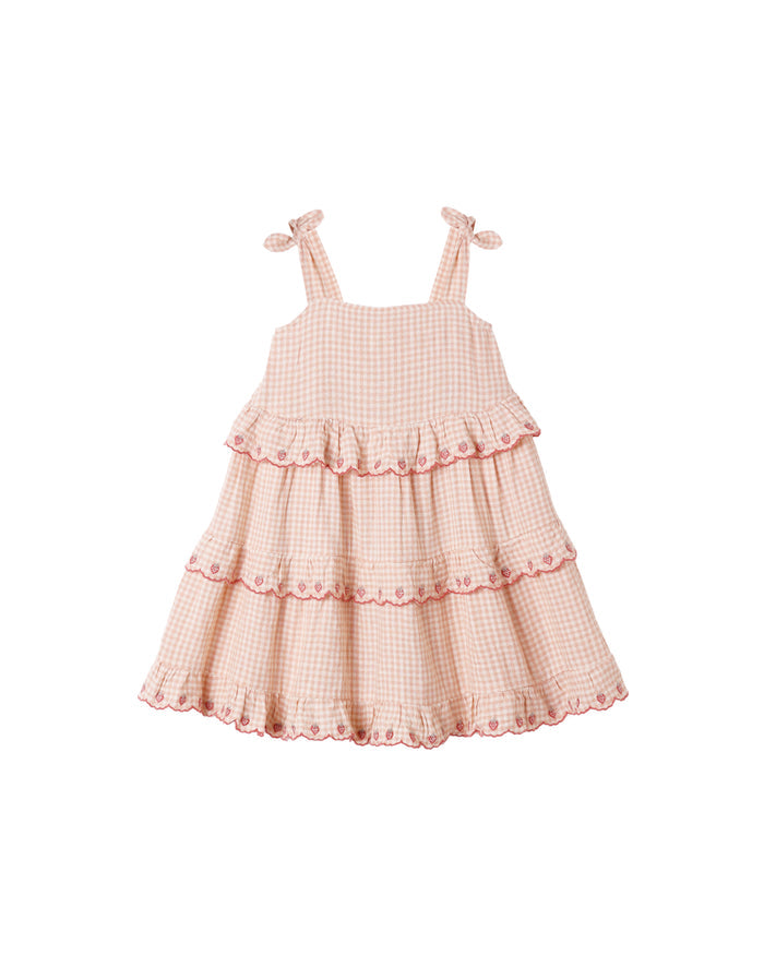 Ruffled Swing Dress || Petal Gingham