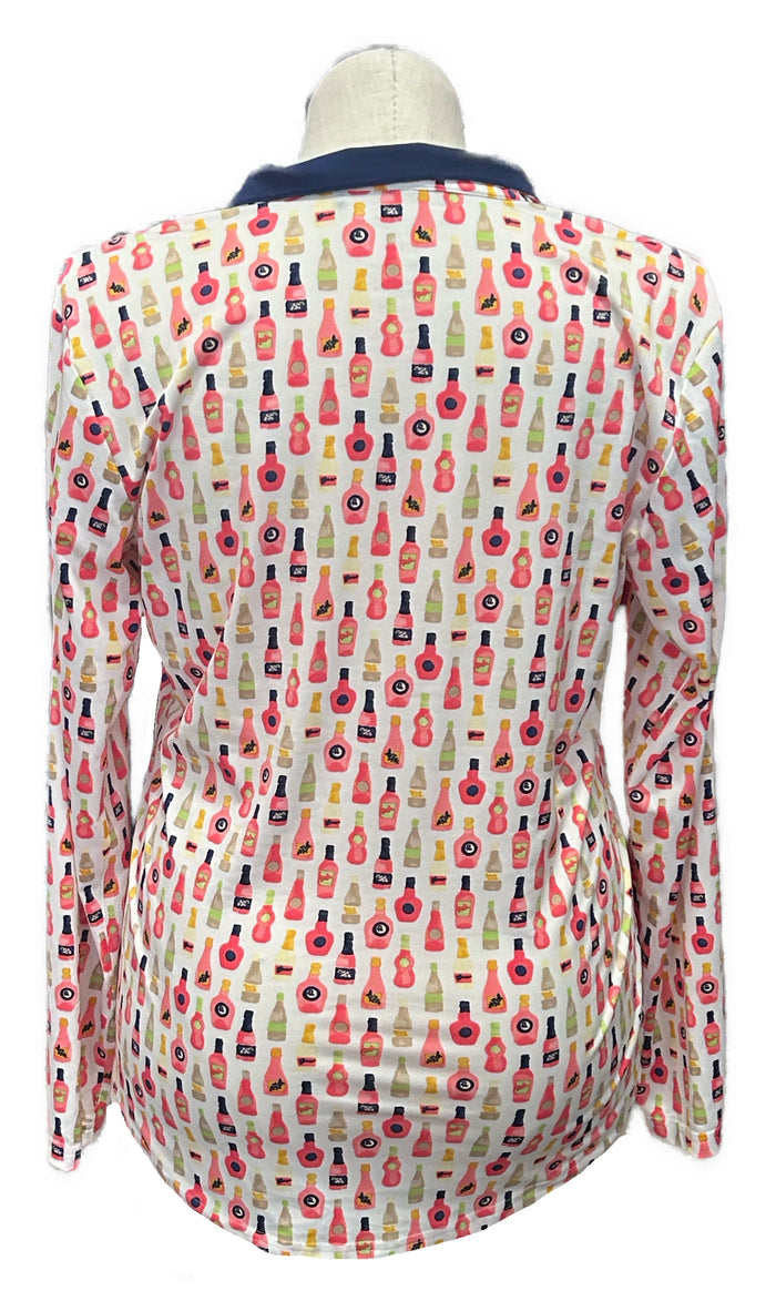 San Soleil Sauce Bottle Patterned Women's Pullover
