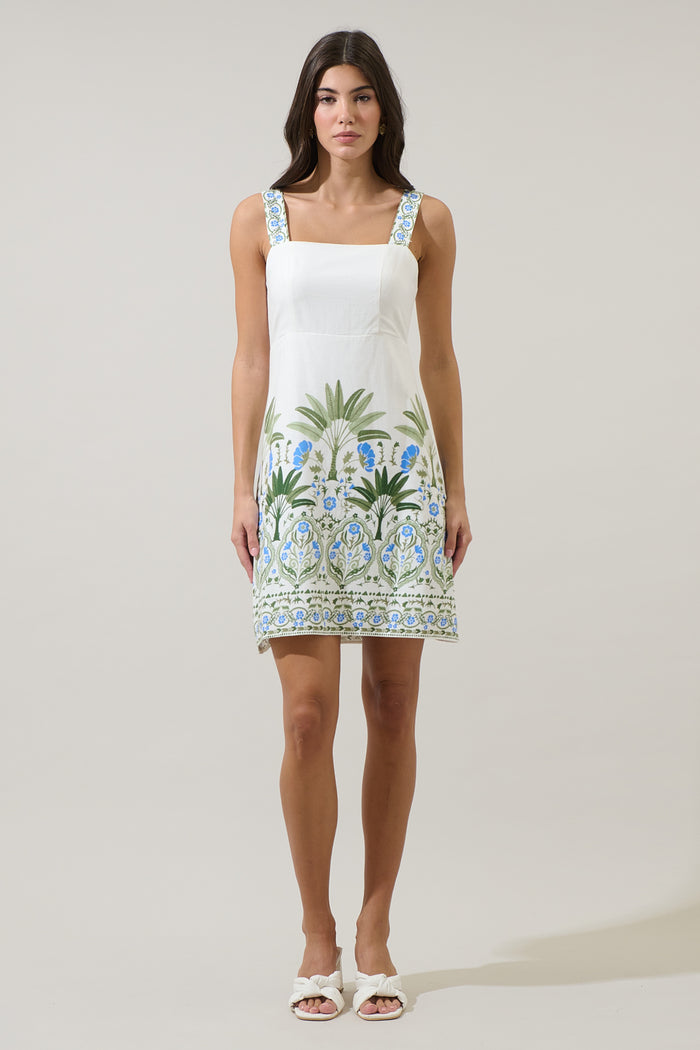 Senara Floral Sally Smocked Mini Dress