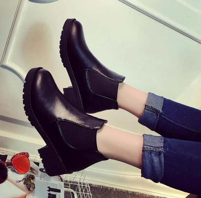 SH306 - Thick heel casual women's boots