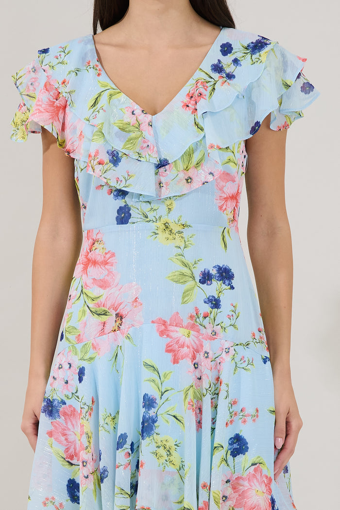 Sinclair Ruffle Tiered Midi Dress Missa Floral