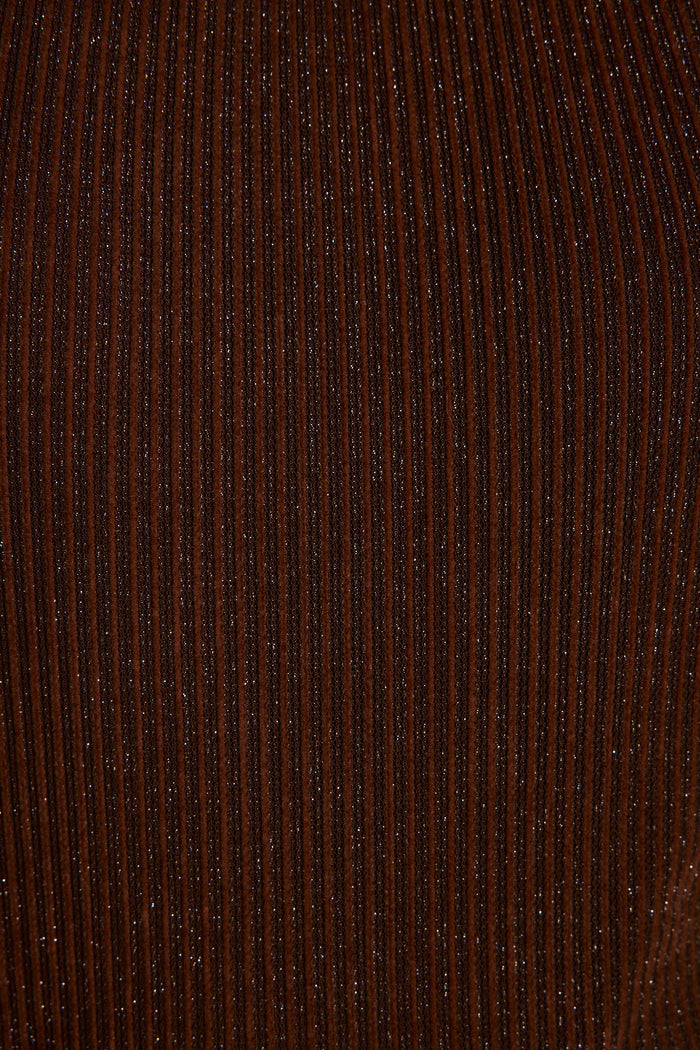 Detail shot of the Stellan Espresso Halter Jumpsuit highlighting the halter elements.