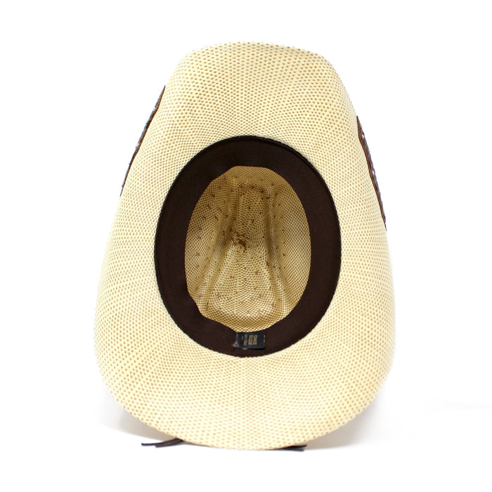 Stone Bangora Urban Studded Rustic Country Hat- Natural