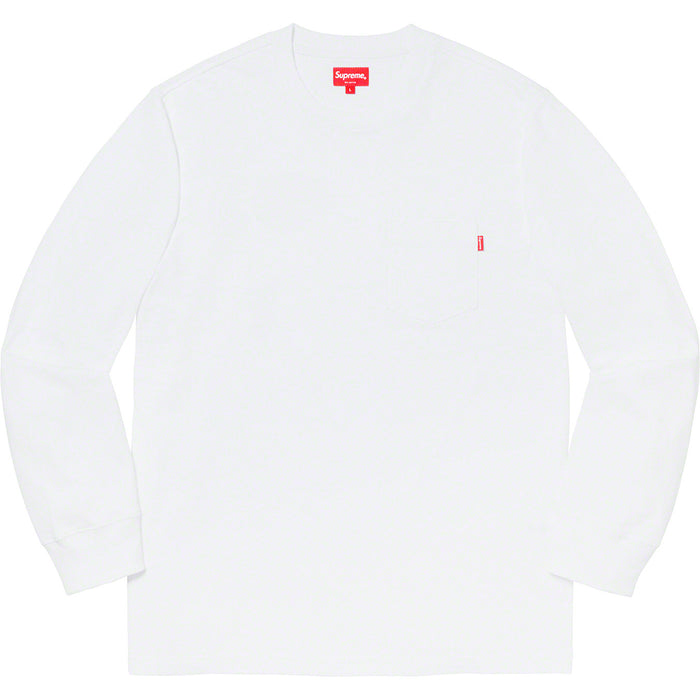 Supreme L/S Pocket Tee White