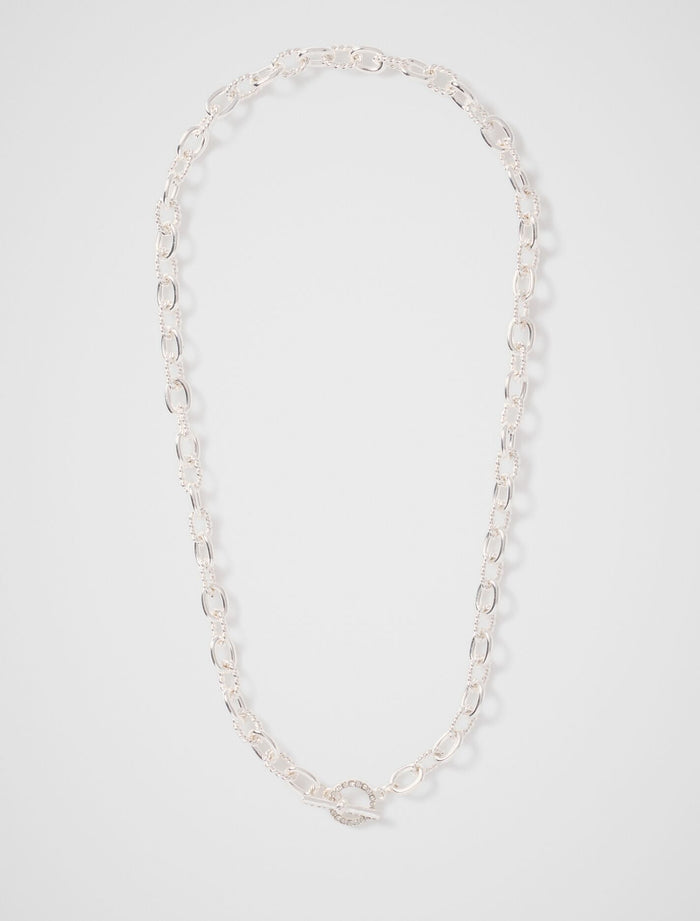Talia T-Bar Necklace 0 Silver Forever New