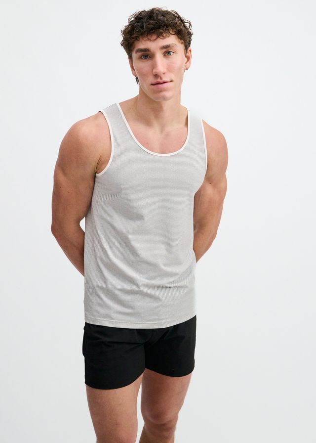 TEXTURED STRETCH MESH PERFORMANCE TANK