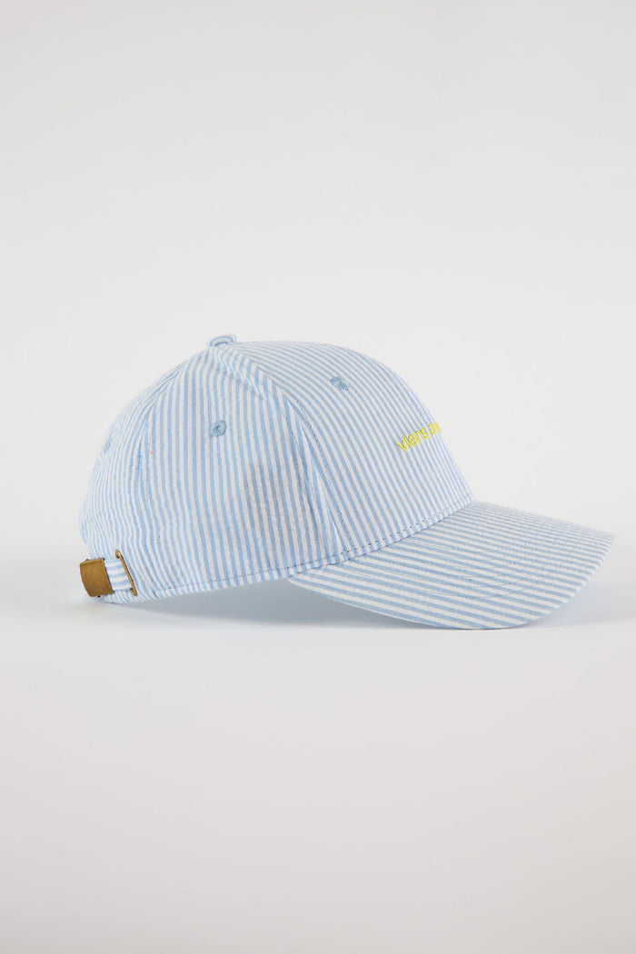 The Ball Cap - Blue Stripe / Yellow