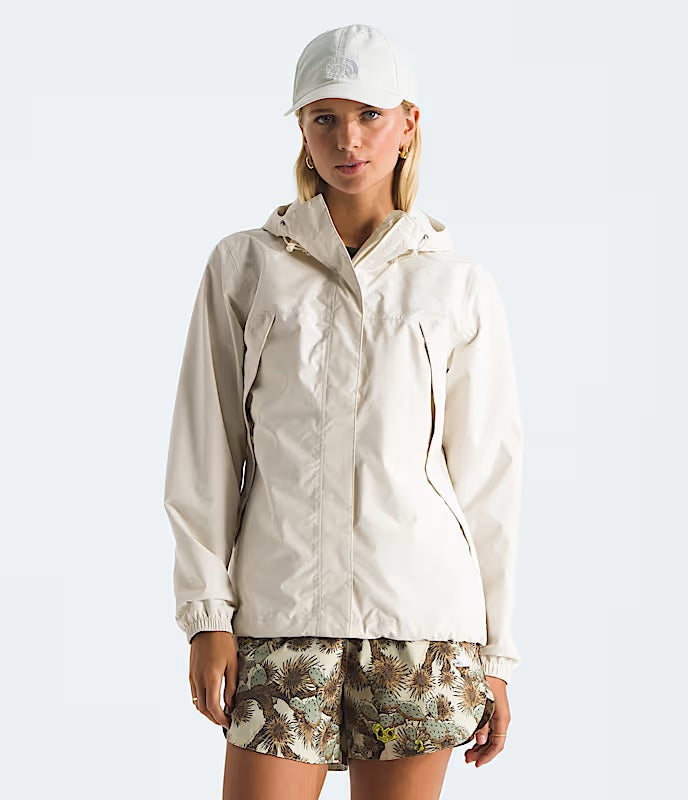 THE NORTH FACE ANTORA WHITE DUNE WOMENS RAIN JACKET