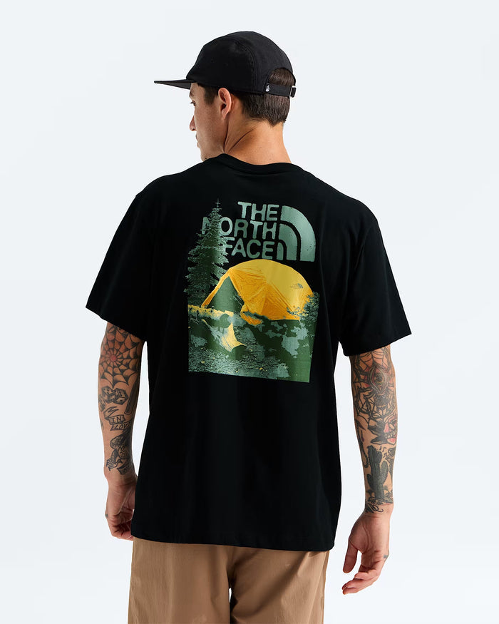 THE NORTH FACE PITCH A TENT RELAXED TNF BLACK MENS T-SHIRT
