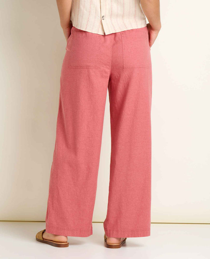 TOAD&CO TAJ HEMP WIDE LEG PANT DUSTY CEDAR WOMENS PANT