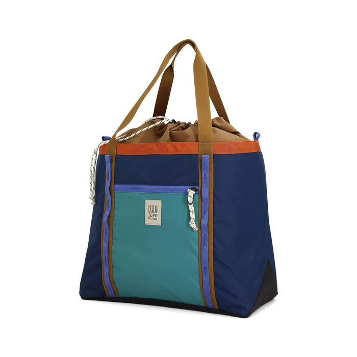 TOPO DESIGNS MOUNTAIN UTILITY TOTE MIDNIGHT/CARIBBEAN TOTE BAG
