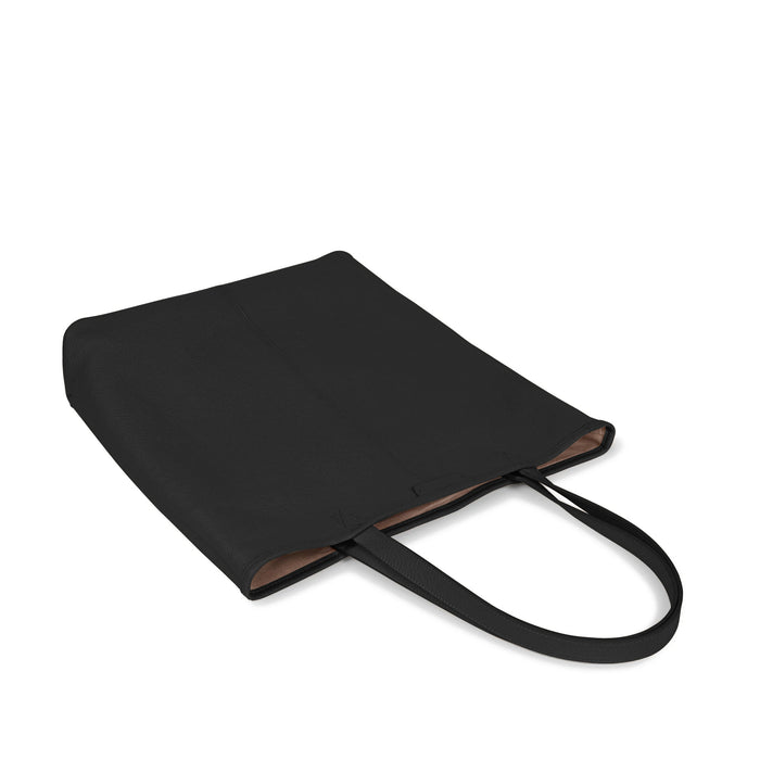 Uptown Vertical Tote Black Pebble