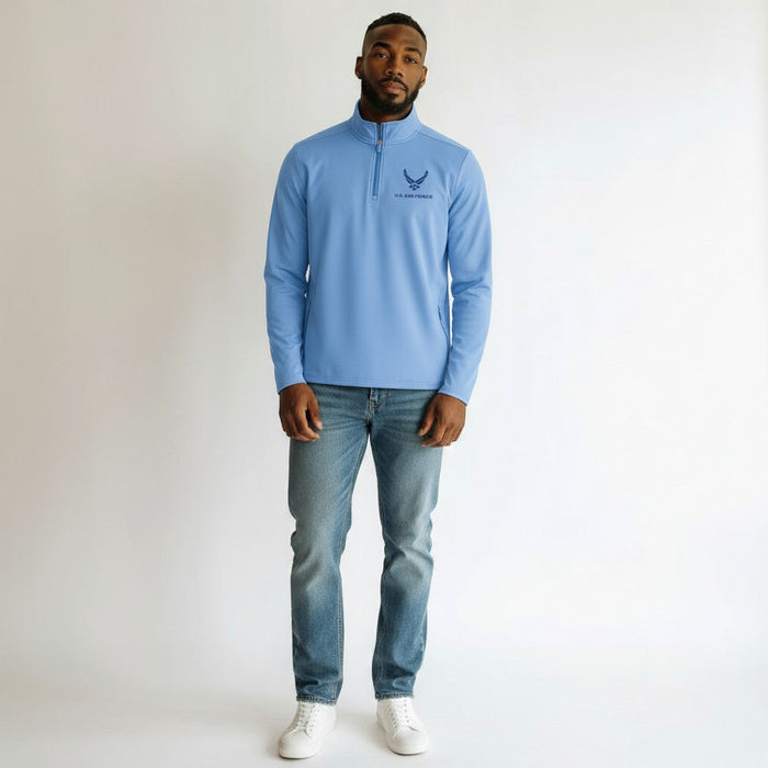 U.S. Air Force Men's Perilous 1/4 Zip Pullover (Columbia Blue)*