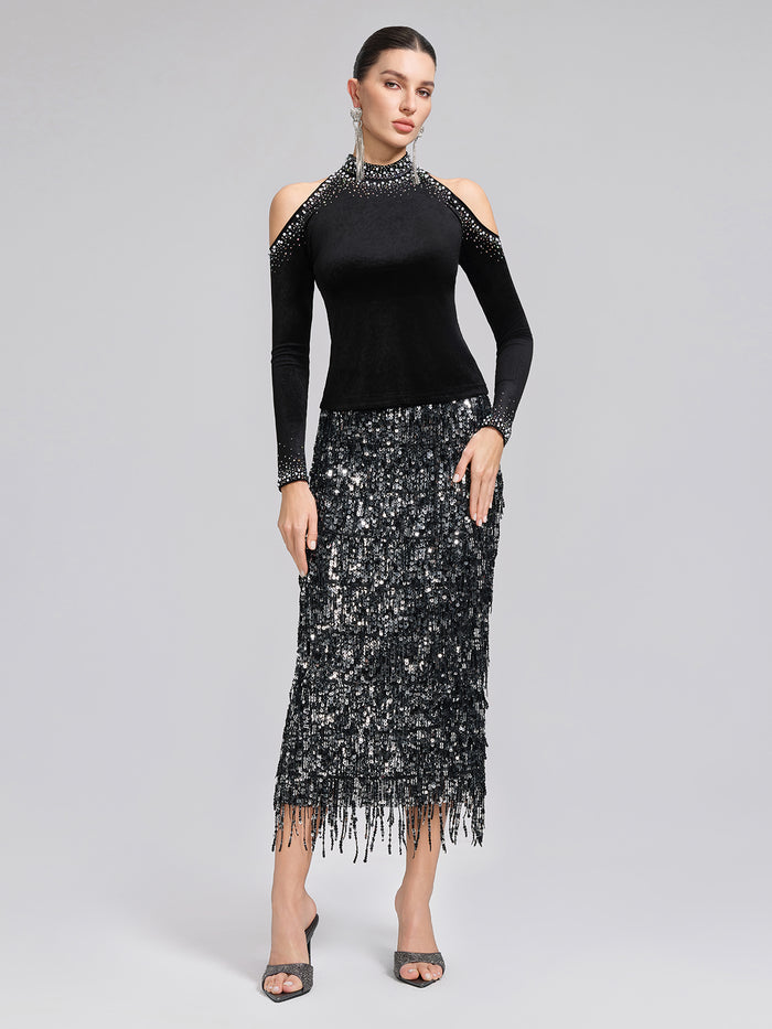 Embroidered fashion dress with elegant styling