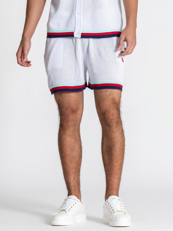 shorts / White Soft Court Sneakers