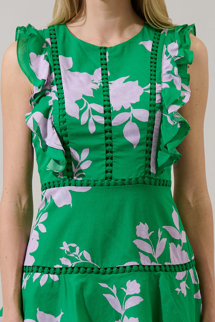 Zama Floral Rayana Ruffle Dress