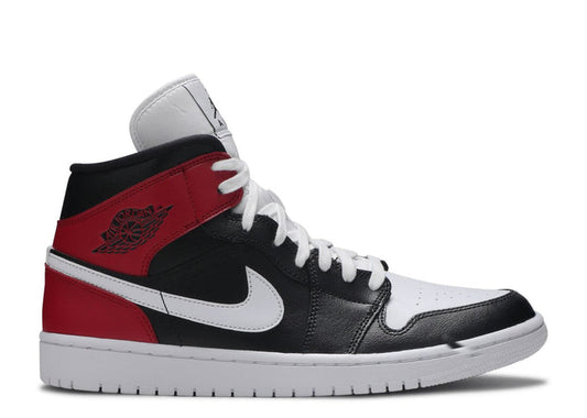 Jordan 1 Mid Black Noble Red (Women's)