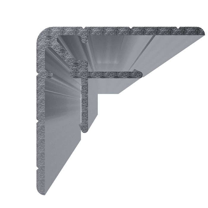 1/4-inch Aluminum Double Angle Extrusion, 10 Feet Length