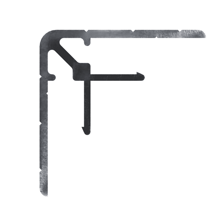 1/4-inch Aluminum Double Angle Extrusion, 10 Feet Length