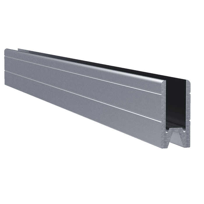 1/4-inch Aluminum Long Leg Groove Extrusion, 10 Feet Length