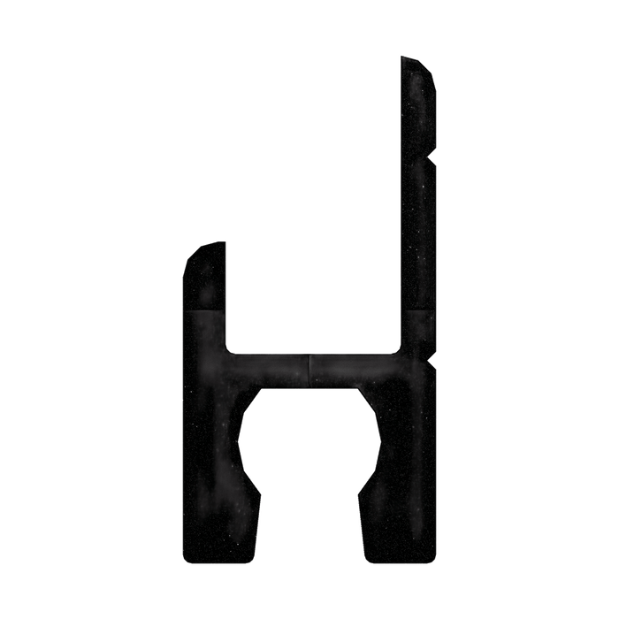 1/4-inch Aluminum Wide Slot Extrusion for Water Resistant Seal, 10 EACH Length