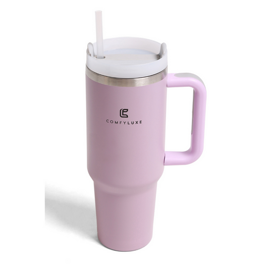 40 oz. Solid Lilac Tumbler with Straw