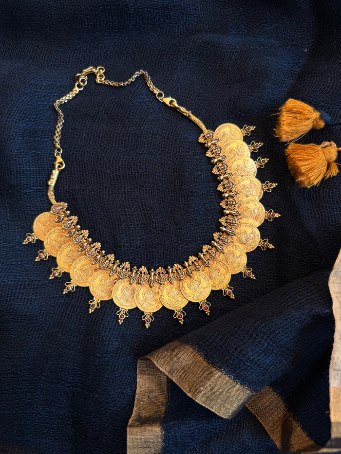 925 pure silver gold polish necklace