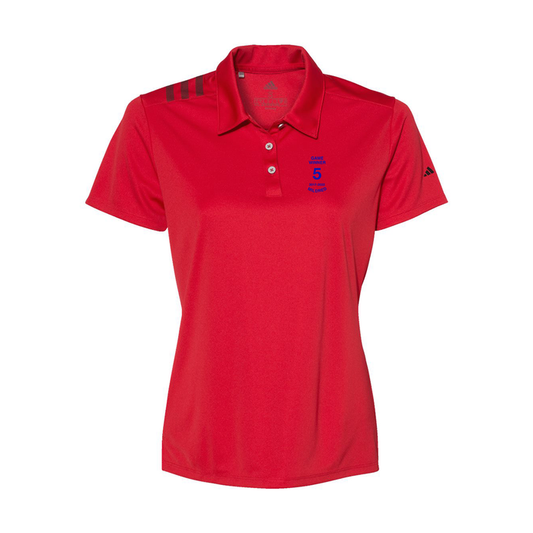 Adidas Women's 3-Stripes Shoulder Polo A325, Screen Print